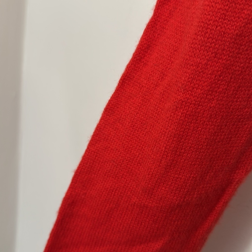 27 miles Malibu "day tripper" wool cashmere blend crop crewneck red sweater Vday - Picture 6 of 7